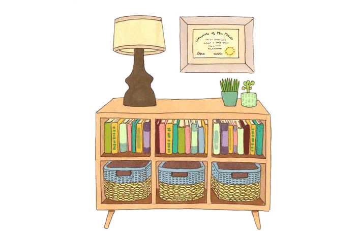 Bookshelf-with-Diploma
